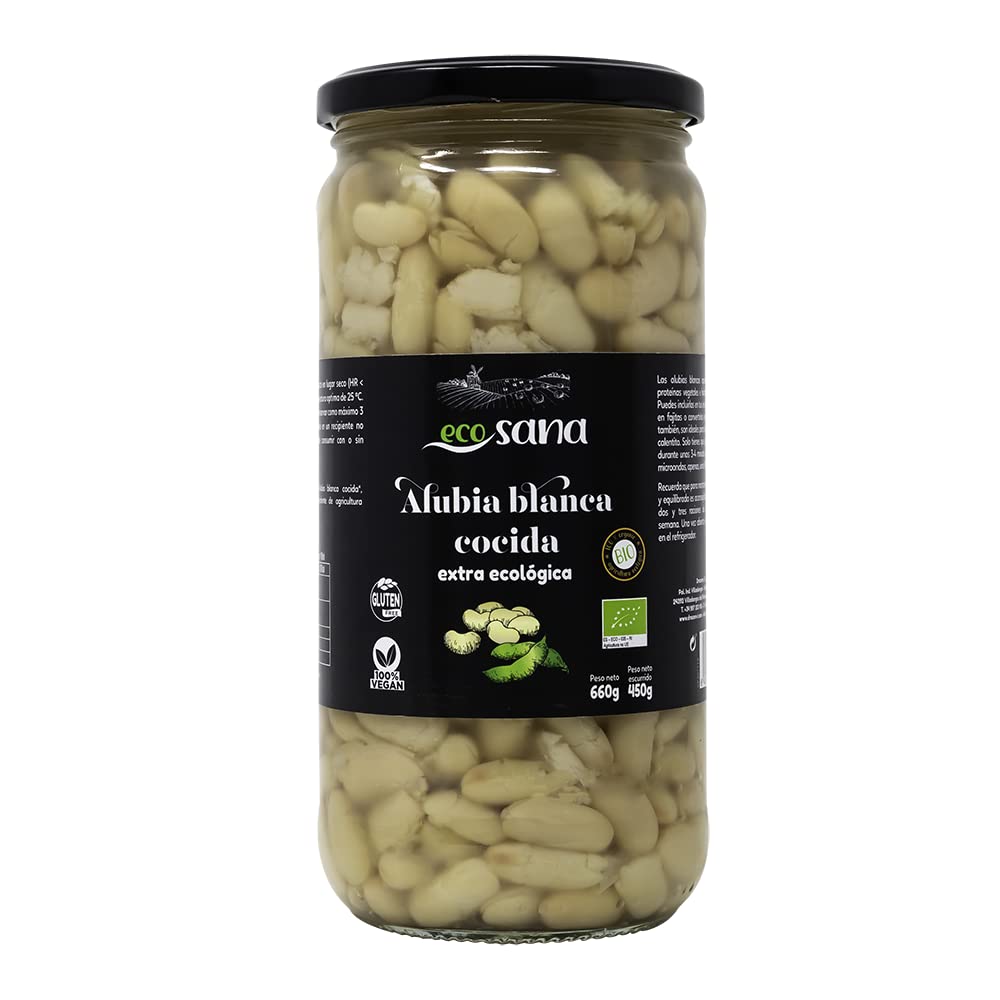 ALUBIA BLANCA COCIDA EXTRA BIO 660-450G ECOSANA