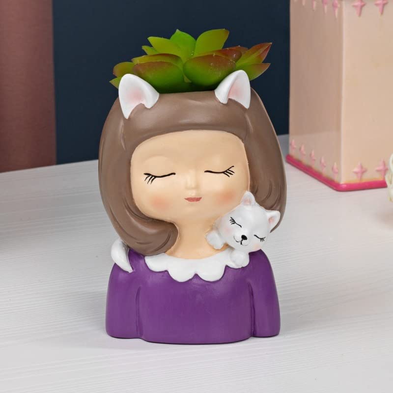 UNNS Doniczki do sadzenia sukulentów doniczka śliczna doniczka na kwiaty stwórz projekt dom ogród bonsai doniczki na rośliny (kolor: fioletowy)