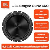 JBL Stage2 GEN2 65C - 6,5 cala (165 mm) 2-drożne komponentowe głośniki samochodowe - 90 W RMS - szczyt 270 W - 2 głośniki niskotonowe + 2 głośniki wysokotonowe - z kratkami - łatwa instalacja
