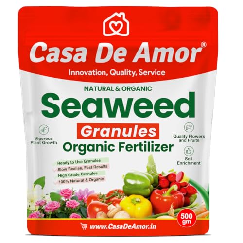 Image of Casa De Amor Seaweed Granules Organic Plant Food, Plant Growth Promoter, Suitable For All Types of Plants (500 gm)