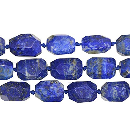 Perles de lapis-lazuli facettées en vrac de 16 pouces pour création de bijoux LKBEADS 1016