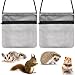 Sweetude 2 Pcs Sugar Glider Bonding Pouch Small Animal Outgoing Sleeping Bag Breathable Small Animal Carry Pouch with Shoulder Strap for Marmosets Squirrels Hamsters and Other Small Pets (Gray)