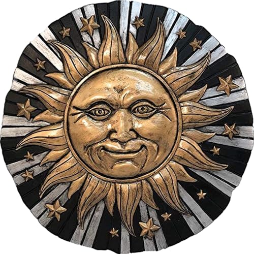 Spoontiques Gartendekoration, Sonnen-Trittstein, dekorativer Stein für den Garten