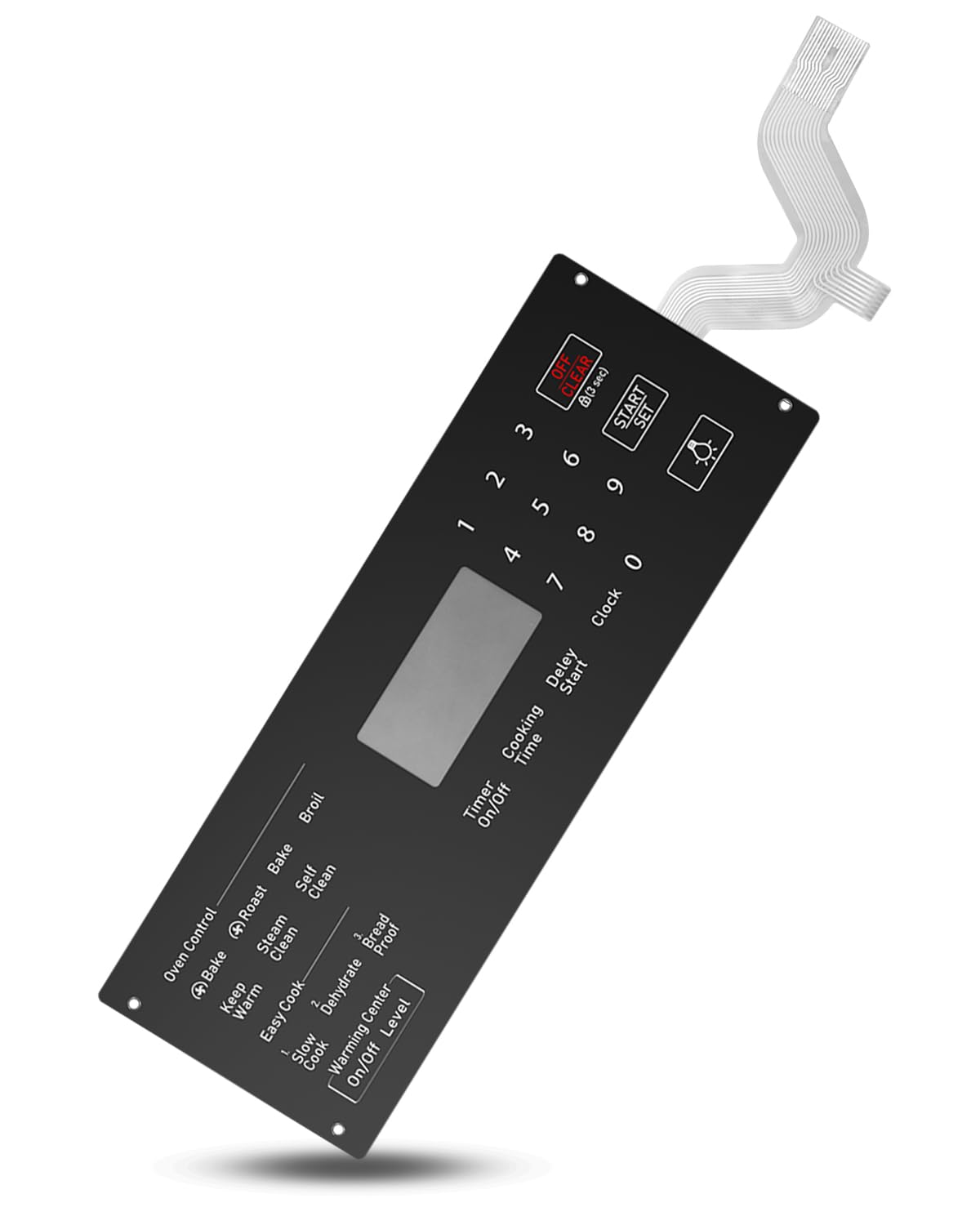 Range Touch Control Panel Replace DG34-00030A PD00040719 4010969 AP5967636, Range Membrane Switch Touchpad Overlay Compatible with Samsung Stove Oven