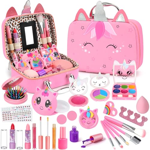 Heaning Real Kids Makeup Girl Toys - Safe / Non-Toxic / Washable