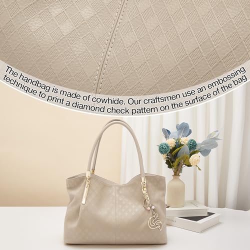 Image of FOXLOVER Soft Genuine Leather Medium Purses for Women Tote Bag Handbags with Top-handles Shoulder Satchel Purse
