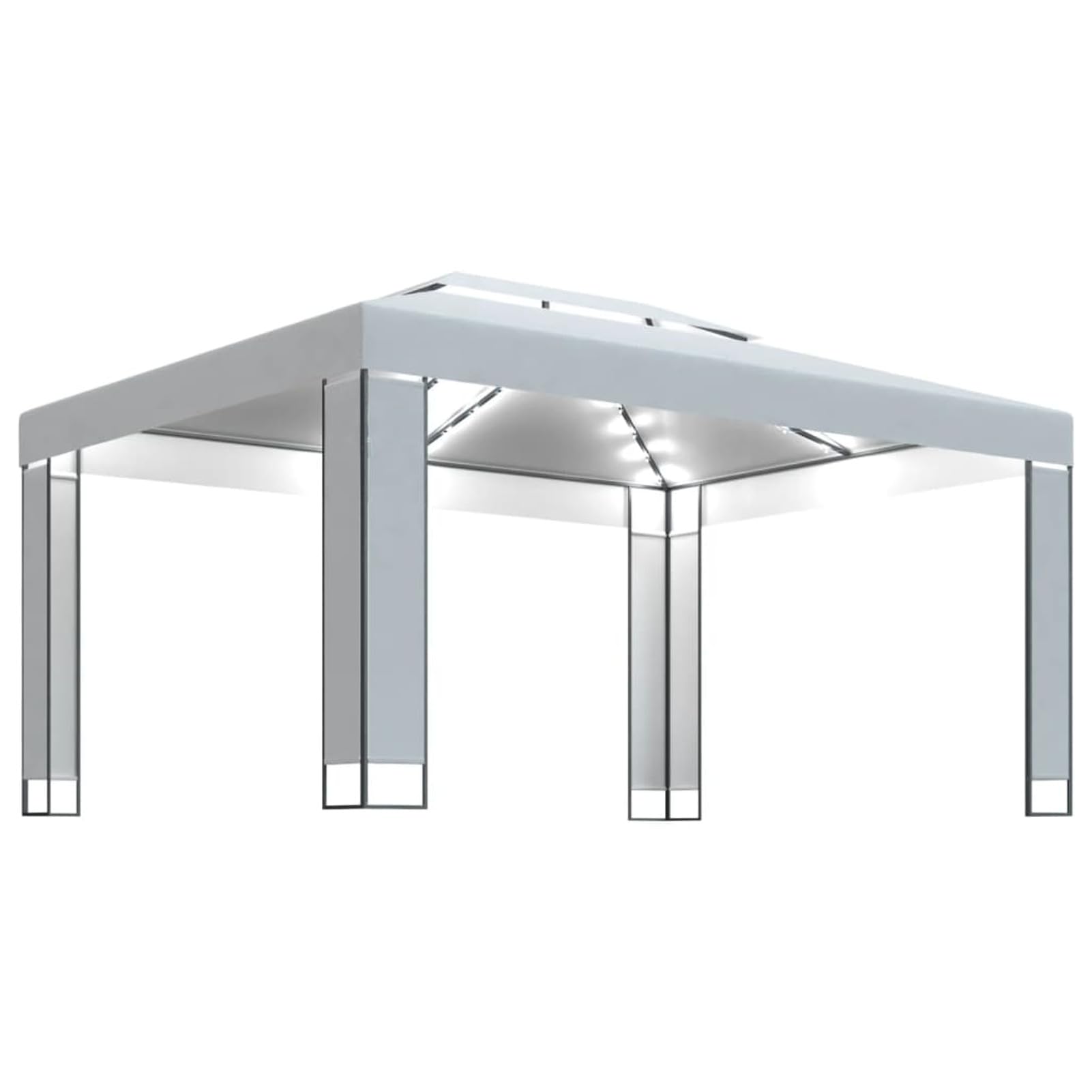 Gazebo Da Giardino 3x4m Hortan - Pergola Impermeabile Con Telo Richiudibile E Struttura Acciaio