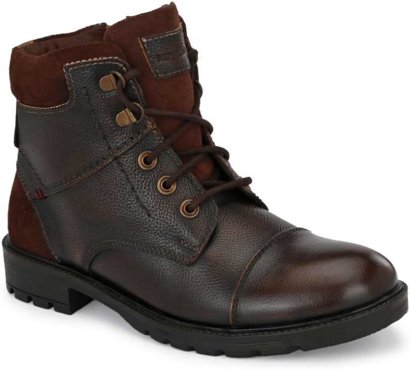 MONDAIN Leather Stylish Long Ankle Buckle Officer Class Light Weight Men Boots for Men (Brown)(MDBS_509_BRN_6) (B0BZYV1FRG) Amazon Price History, Amazon Price Tracker