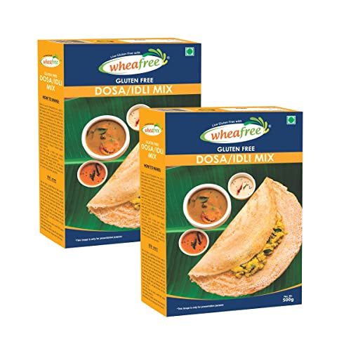 Image of Wheafree Gluten Free Sorghum Sooji (Pack of 2 x 400g Each) & Wheafree Dosa /Idli Mix - Pack of 2 (500g each)