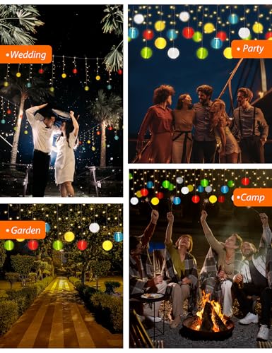 BomKra Festoon Lights Outdoor Garden Lights Lanterns 4M Festoon Outdoor String Lights Mains Powered with Remote Control Indoor Fairy Light for Gazebo Pergola Yard Patio Porch - Image 6