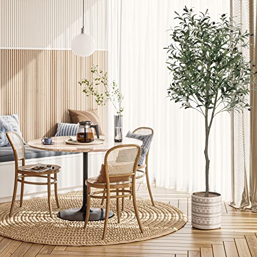Viagdo Artificial Olive Tree 6Ft Tall Fake Potted Olive Silk Tree With Planter Large Faux Olive Branches And Fruits Artificial Tree For Home Office Living Room Decor Indoor, 1176 Leaves #TOP6