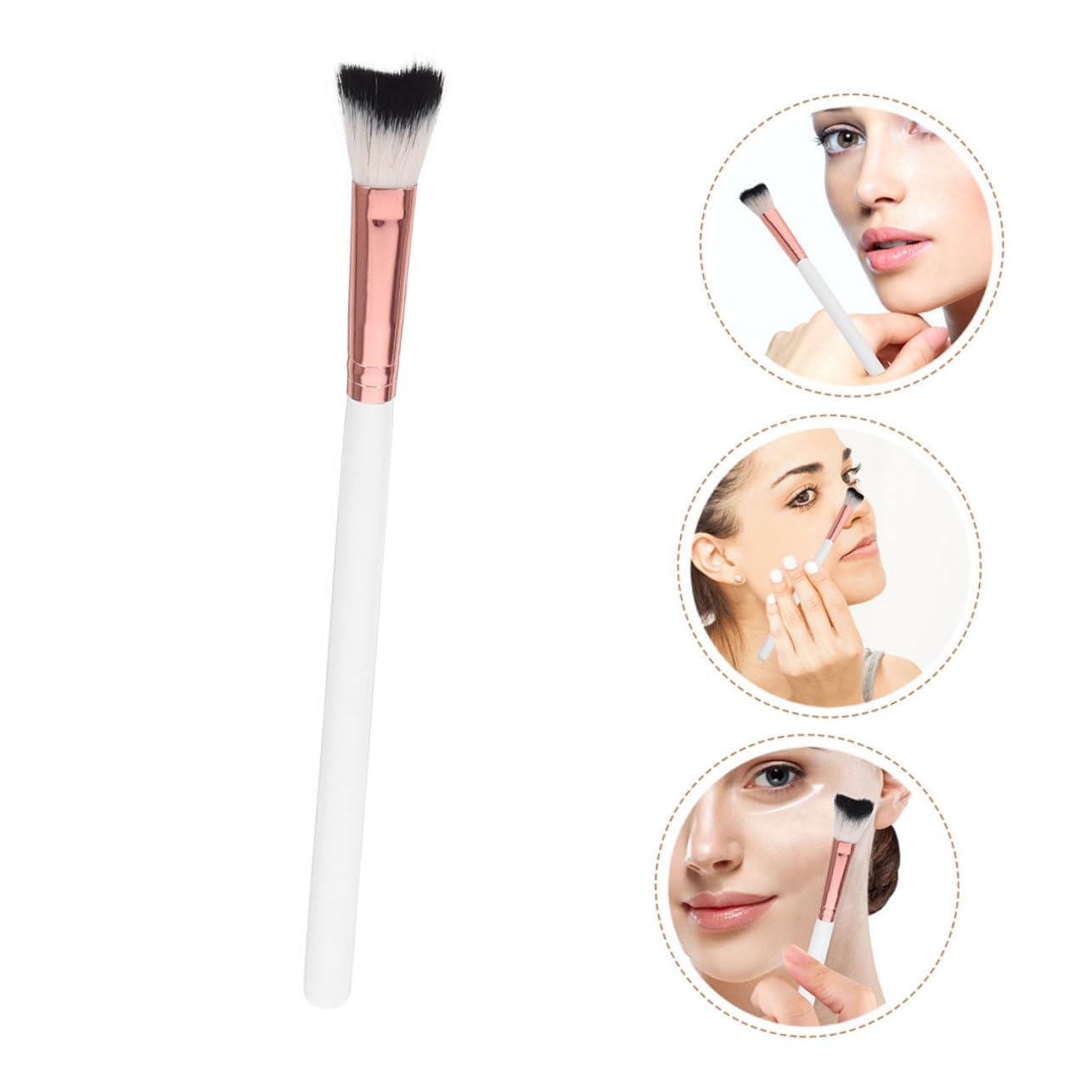 NOLITOY Makeup Brush for Nose Highlighter Makeup Brush Blush Brush Cosmetics Brush Soft Hair Brush Women's Makeup Tool Portable