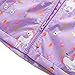 Sowllars Girls Rain Jacket, Windbreaker Kids Raincoat Waterproof Zip Jacket with Fleece Liner… (Purple, 10)