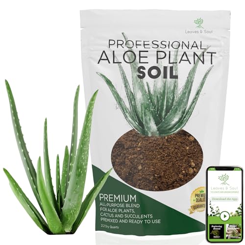 Professional Aloe Plant Soil | Premium All Purpose Blend | Large 2.2 Quarts | Ready to Use for Aloe,...