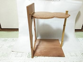 美品 茶道具 淡々斎好 瓢棚 と茶道具 溜塗 丸卓 2点セット 元箱 美品 茶道具 淡々斎好 瓢棚 と茶道具 溜塗 丸卓 2点セット 元