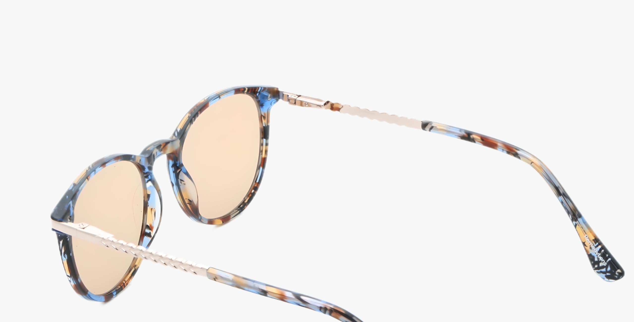 'Eden' - Gafas de acetato de lujo y metal oro rosa FL-41 para migraña y sensibilidad a la luz