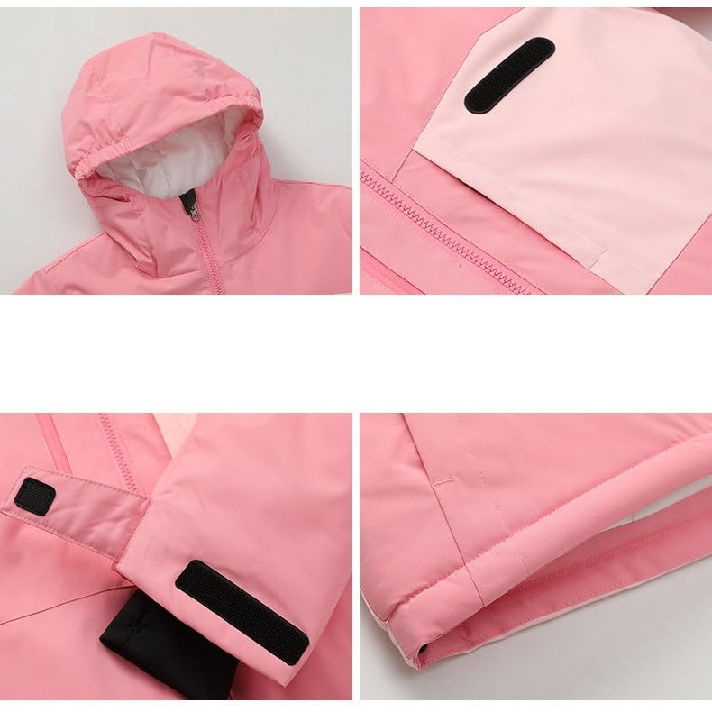 Girl's Waterproof Ski 𝗦now Jacket Fleece Windproof Winter Jacket with Hood Kids Boys Hooded 𝗦now Coat4