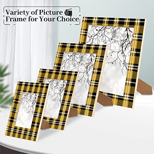 Ririx Classic Plaid 5X7 Picture Frame, Buffalo Plaid Wooden Photo Frame Fits 4X6 With Mat Or 5X7 Without Mat Photo Frames For Wall Mounting Or Tabletop Display #TOP6