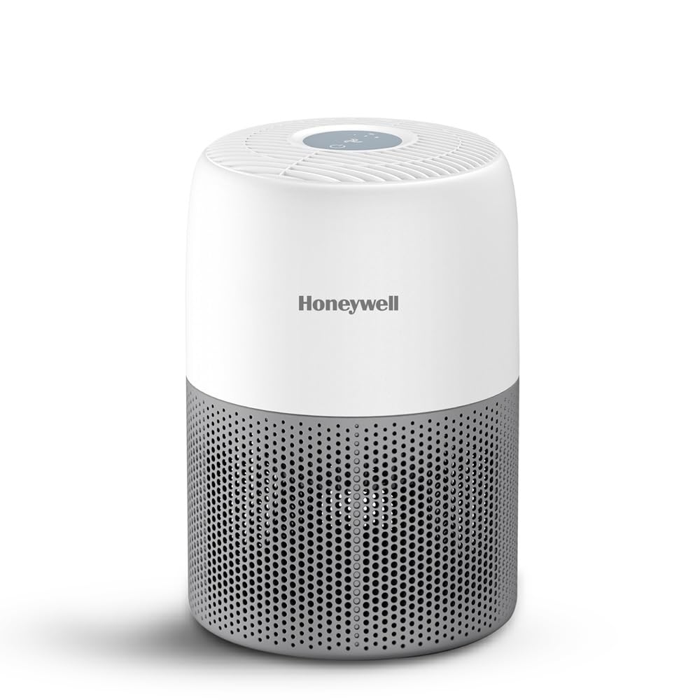 Honeywell Air Purifier for Home & Office, 3-in-1 filter - Pre-Filter, H13, Activated Carbon Filter, Removes 99.99% Pollutants, Allergens, Pet Danger, Smoke, Dust & Pollens - Air touch V1