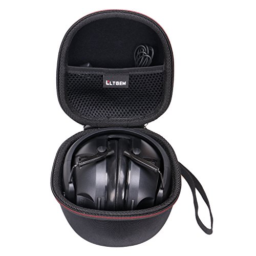 LTGEM EVA Hard Case for Walker's Game Razor Slim or ACTFIRE NRR 23dB Shooting Ear Protection Electronic Earmuff - Travel Carrying Storage Bag (Black)