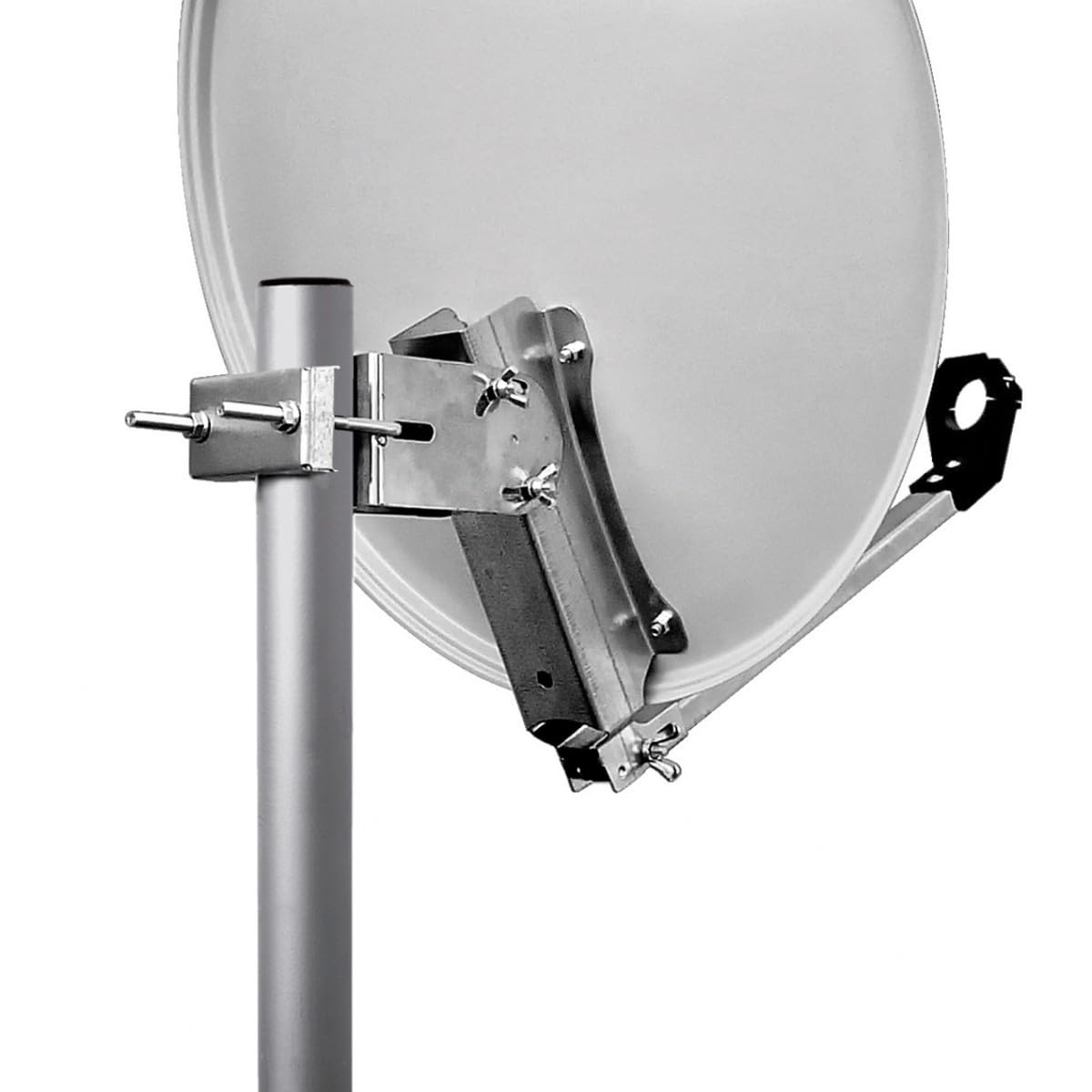 Pack Parabole Satellite Acier 65cm + LNB Single HD + Trepied Alu Extensible