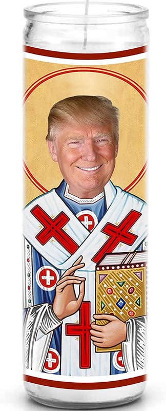 Donald Trump Celebrity Prayer Candle - Funny Saint Candle - 8 inch Glass Prayer Votive - 100% Handmade in USA - Novelty Celebrity Gift (Donald Trump)