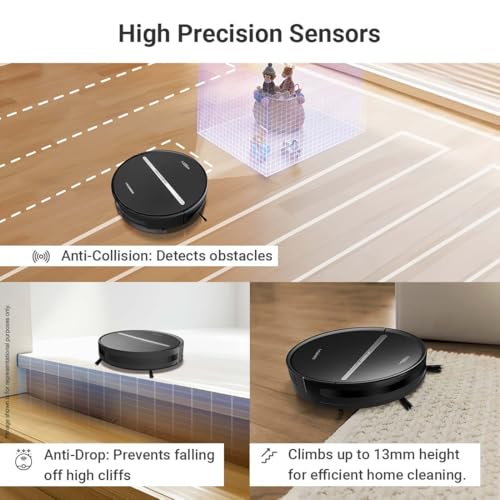 Eureka Forbes SmartClean Vac N Mop Easy Robotic Wet & Dry Vacuum Cleaner | NextGen Gyro 2.0 Navigation | 2000 Pa Powerful Suction | 3-Hour Runtime... - Image 7