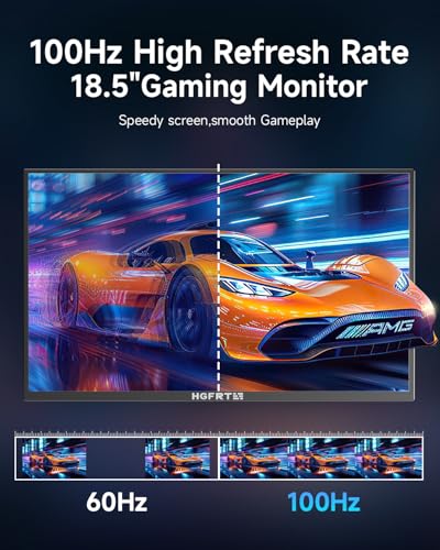 Image of Large Portable Monitor 18.5 inch, 1080P FHD 100Hz 120% sRGB USB-C IPS Screen External Display for Laptop Mac Gaming Office PC, Travel Monitor with Kickstand & Speakers, VESA Mountable - LCD Panels