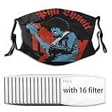 100 Prozent Polyester. Euochengqus Phil Lynott Anti-Staub Nebelmasken K?nnen Den Schutz Reinigen Und Wiederverwenden with Filter with 16 Filter