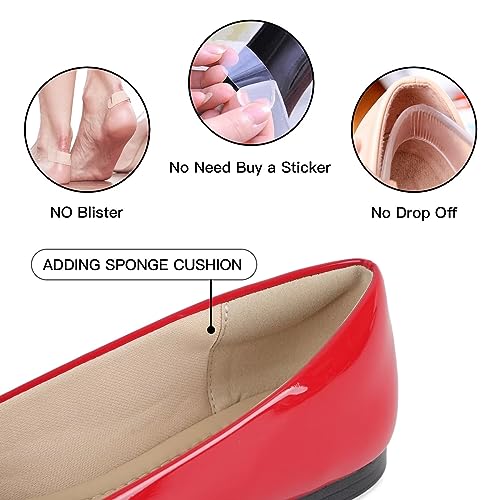 Image of MUSSHOE Black Flats for Women Pointed Toe-Comfortable Business Casual Work Shoes, Dressy Suede Slip On with Memory Foam for Office, Teacher & Standing All Day