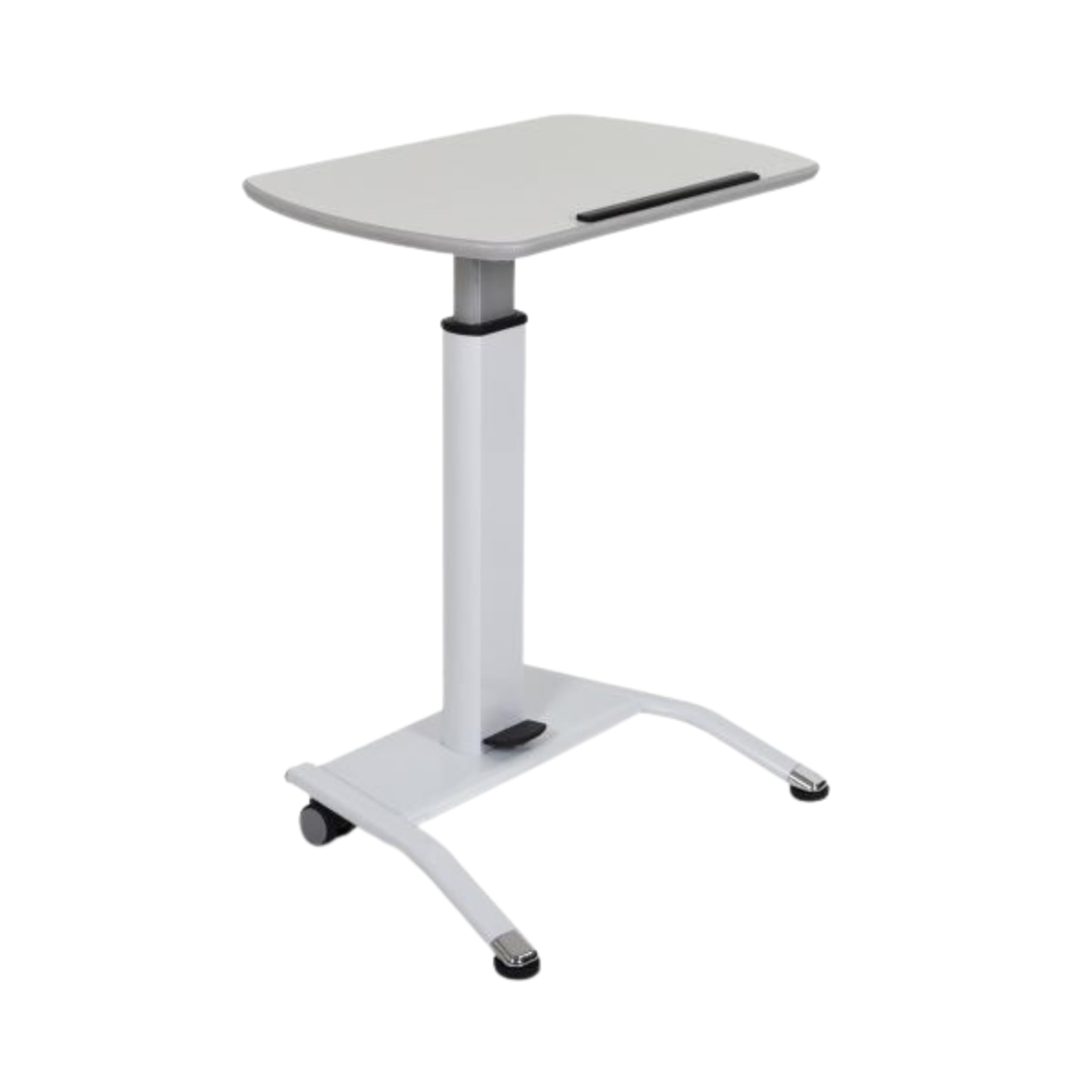Escritorio neumático con elevación suave FSE Luxor móvil y ergonómico blanco 5