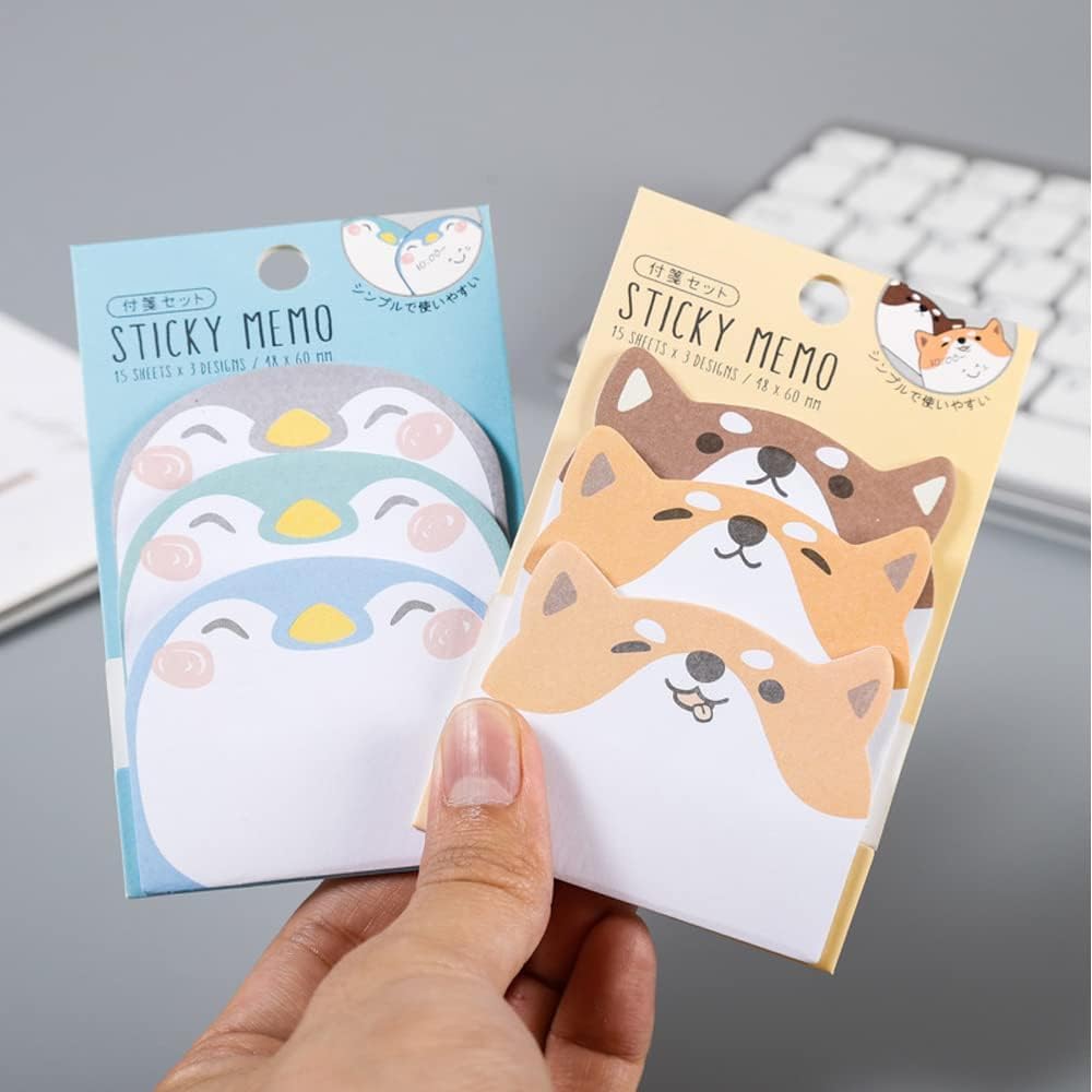 Ensemble de Sticky Notes Autocollantes Kawaii 270 Pièces pour École Bureau