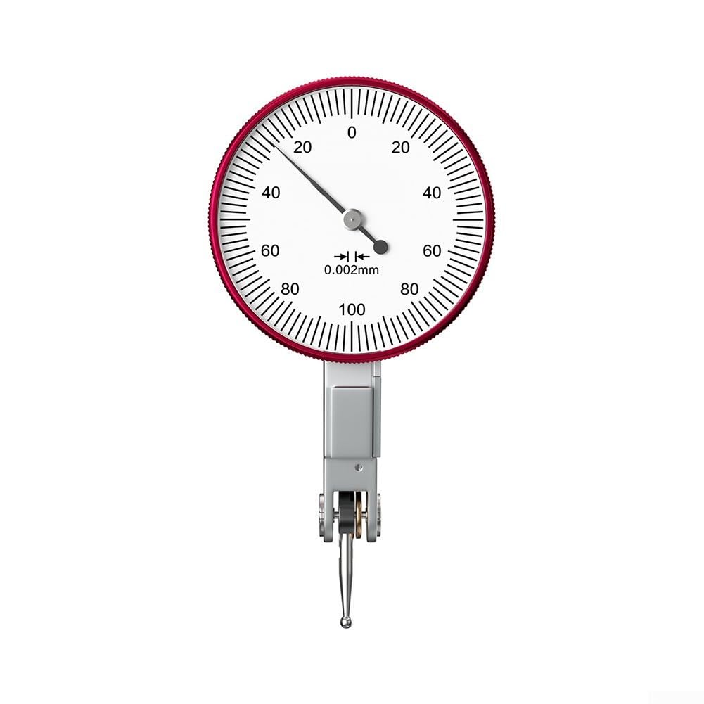 Inversión automática para indicador de prueba de dial con rango de 0 a 0 de 8 mm y resolución 0 002 para instrumentos de medición de precisión (grande 0-0,2 mm)
