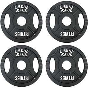 Signature Fitness Cast Iron Plate Weight Plate for Strength Training and Weightlifting, Standard or Olympic, Multiple Sizes