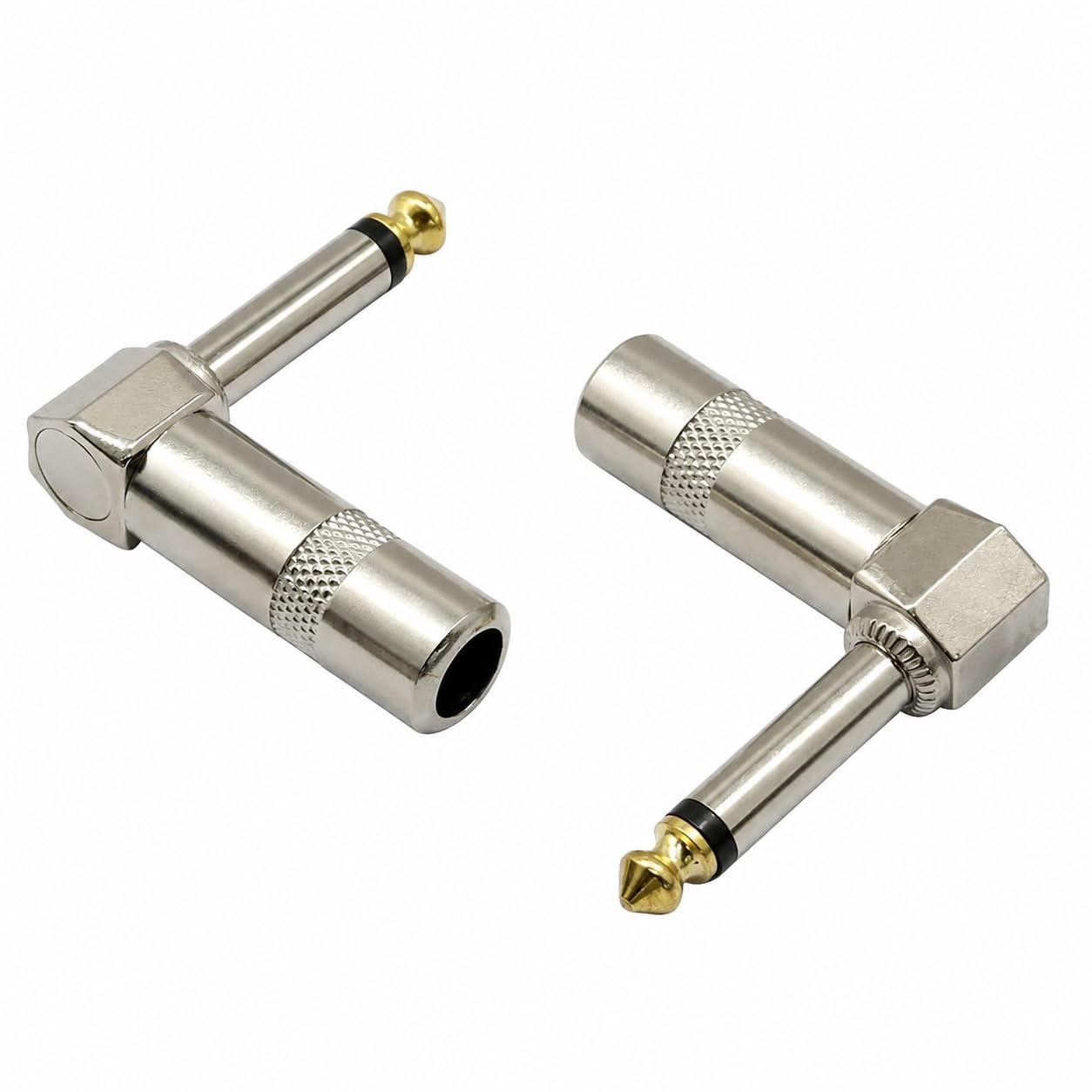 IMAGINEA 90 Degree Right Angle 1/4 Inch (6.35mm) Mono Guitar Adapter, Male to Female Audio Jack Connector, Nickel Plated L-Shaped Guitar Cable Adapter for Acoustic, Electric Guitar (Pack of 2)-image-47