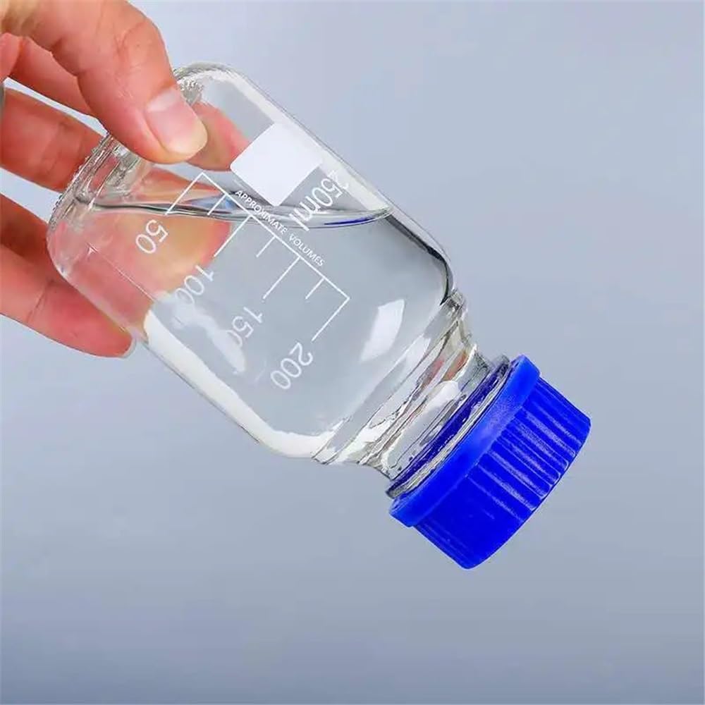 Sprzęt laboratoryjny 1 szt. Pojemność 25/50/100/250/500/1000 ml/2000 ml Niebieska zakrętka szklana butelka z odczynnikiem Szkło laboratoryjne