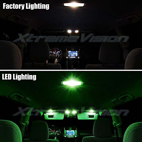 Xtremevision Interior Led For Chevy Cruze 2011-2014 (12 Pieces) Green Interior Led Kit + Installation Tool #TOP2