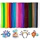 Ainiv 200 Stück Pfeifenreiniger Bunt zum Basteln, 20 Farben Pfeifenreiniger Chenilledraht Lang 30cm X 7mm, Pfeifenputzerdraht für Handwerk Dekorationen, Pipe Cleaner Basteln für DIY Handwerksprojekte
