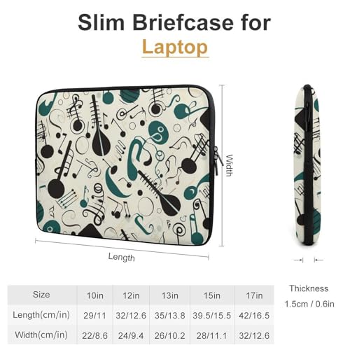 Funda para laptop 15 pulgadas temática musical impermeable miniatura 2