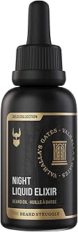 Night Liquid Elixir Beard Oil - Gold Collection - Valhalla's Gates - Beard Oil for Men - Natural Blend for Softens, Moisturizing, & Healthier Beard Growth (30 ml)
