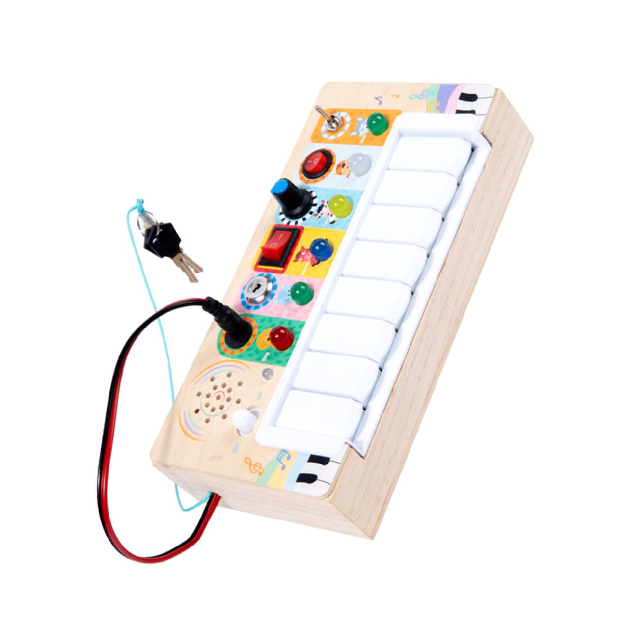 Juguete Musical LED de Madera para Niños Entrenamiento Auditivo y Diseño Portátil, Divertido E Interesante para Aprendizaje de Instrumentos Musicales