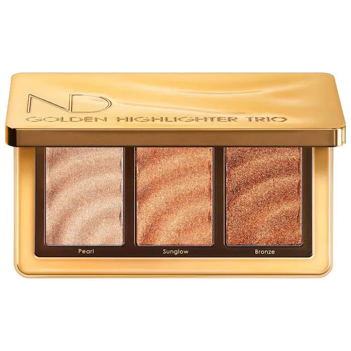 Natasha Denona Golden Highlighter Trio Multi-Use Hybrid Glow Palette, 1 Count (Pack of 1)