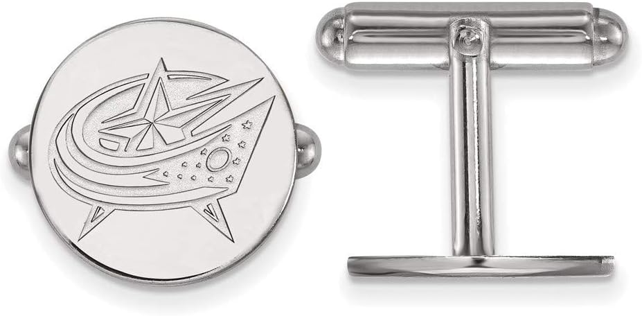 LogoArt Sterling Silver NHL Columbus Blue Jackets Cuff Links
