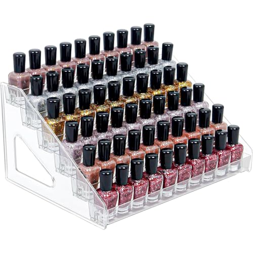 Organizzatore per smalti per unghie 6 strati Portasmalto in plastica trasparente Espositore multiuso per occhiali da sole Oli essenziali Cosmetici Conservazione di profumi
