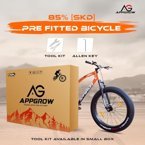 Image of Appgrow Fat tyre Cycle in Jaguar Frame in Extra Fat Tyres of 26 * 400 with Front Suspension Fork with Dual disc Brakes in Single Speed