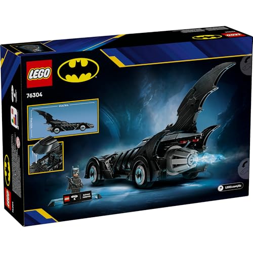 LEGO DC Batman Batmobile Batman Forever - Jouet Voiture de Super-Héros avec Minifigurine - Cockpit Ouvrant & Intérieur Détaillé - Cadeau pour Garçon ou Ado dès 12 Ans & Fan Adulte 76304