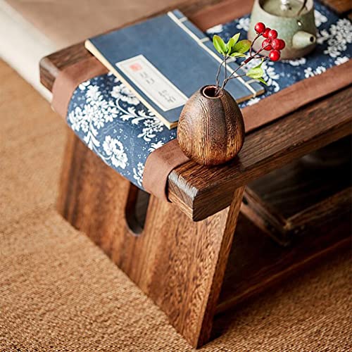 Table basse rétro en bois de style japonais meuble tatami bas aux finitions soignées