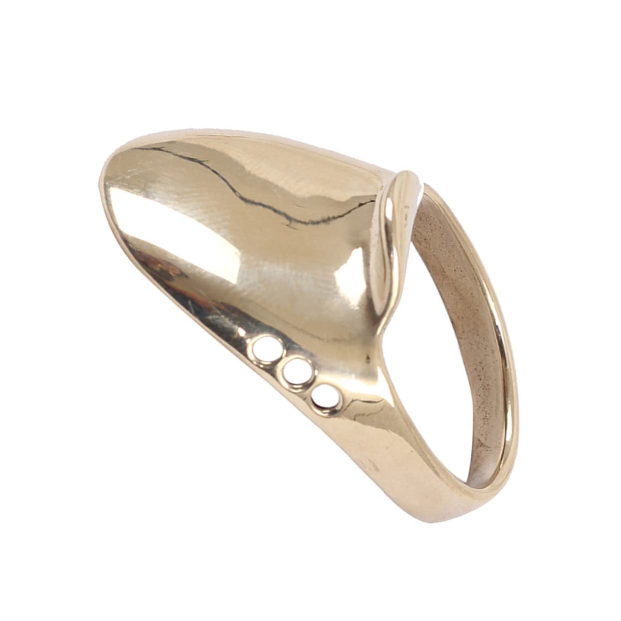 KICHOUSE Wear-Resistant Archery Ring Portable Brass Ring Professional Finger Guard Archery Finger Tabs Resistance