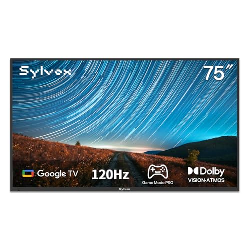 Image of SYLVOX Outdoor TV, 120Hz Gaming TV for Outside, 75 inch IP56 Weatherproof TV