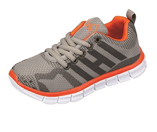 Benefit Wear M-Air Ultra Lightweight, Kids Athletic Sneakers (11, Excite Silver Orange)